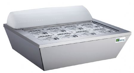 Présentoir à glaces de comptoir négatif 77 L avec 4 bacs 5 L température -18/-25°C Présentoir à glaces de comptoir négatif 77 L avec 4 bacs 5 L température -18/-25°C