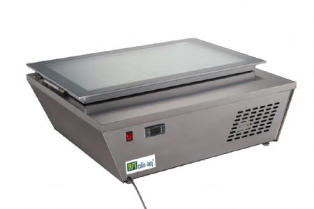 Présentoir de comptoir pour glaces avec 4 bacs 5 L température -18/-25°C inox Présentoir de comptoir pour glaces avec 4 bacs 5 L température -18/-25°C inox