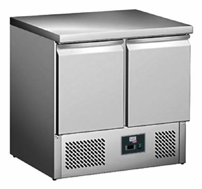 Table desserte réfrigérée inox centrale +2/+8°c avec 2 portes - 240 litres Table desserte réfrigérée inox centrale +2/+8°c avec 2 portes - 240 litres