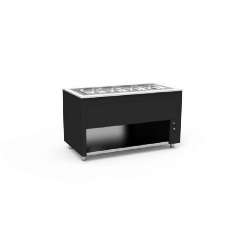 Buffet pro inox avec cuve chaude +50 / +90°C pour bain marie sec couleur Noir - 935x850x850mm Buffet pro inox avec cuve chaude +50 / +90°C pour bain marie sec couleur Noir - 935x850x850mm