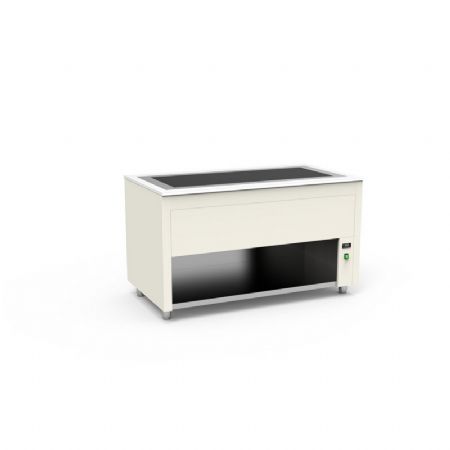 Buffet pro inox avec plaque chaude en verre trempé +50 / +100°C couleur Blanc - 935x850x850mm Buffet pro inox avec plaque chaude en verre trempé +50 / +100°C couleur Blanc - 935x850x850mm