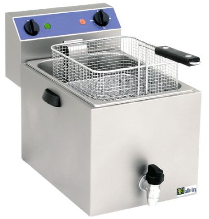 Friteuse de comptoir électrique avec système de vidange - avec cuve 8 L - 3,25 kW monophasé Friteuse de comptoir électrique avec système de vidange - avec cuve 8 L - 3,25 kW monophasé