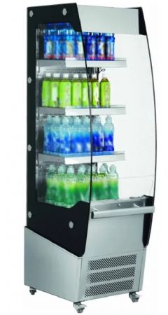 Vitrine à boissons libre service +2°C/ +10° avec rideau de nuit - 220 litres Vitrine à boissons libre service +2°C/ +10° avec rideau de nuit - 220 litres