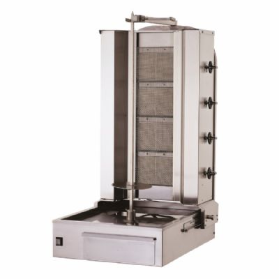 Machine à Kebab vitrocéramique gaz Shawarma 4 résistances - 40 à 60kg Machine à Kebab vitrocéramique gaz Shawarma 4 résistances - 40 à 60kg