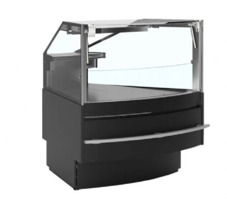 Meuble d'angle exterieur pour comptoirs 45° avec vitre droite 0 / +4°C Meuble d'angle exterieur pour comptoirs 45° avec vitre droite 0 / +4°C