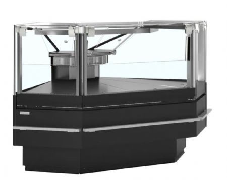 Meuble d'angle exterieur pour comptoirs 90° avec vitre droite 0 / +4°C Meuble d'angle exterieur pour comptoirs 90° avec vitre droite 0 / +4°C