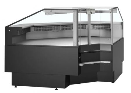 Meuble d'angle interieur pour comptoirs 90° avec vitre droite 0 / +4°C Meuble d'angle interieur pour comptoirs 90° avec vitre droite 0 / +4°C