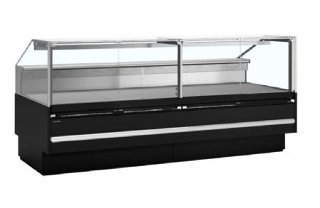 Comptoir de traiteur positif 3M1 avec vitre droite - 2548x1120x1190mm Comptoir de traiteur positif 3M1 avec vitre droite - 2548x1120x1190mm