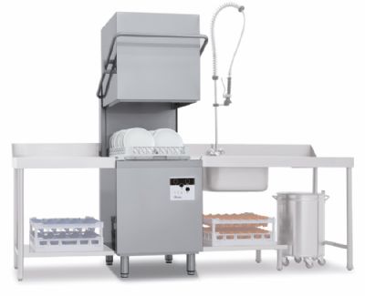 Lave-vaisselle à capot hauteur de passage 400 mm avec cuve 15 litres panier 500x500 mm Lave-vaisselle à capot hauteur de passage 400 mm avec cuve 15 litres panier 500x500 mm