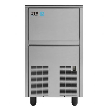 Machine à glaçons à injection refroidissement air 33 kg/24 h glaçon plein avec réserve intégrée Machine à glaçons à injection refroidissement air 33 kg/24 h glaçon plein avec réserve intégrée