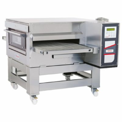 Four tunnel ventilé gaz digital avec châssis sur roulettes 220 pizzas/h Four tunnel ventilé gaz digital avec châssis sur roulettes 220 pizzas/h