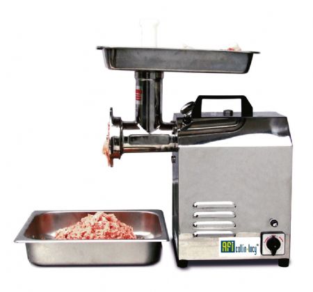 Hachoir à viande inox de comptoir monophasé - avec débit 120 kg Hachoir à viande inox de comptoir monophasé - avec débit 120 kg