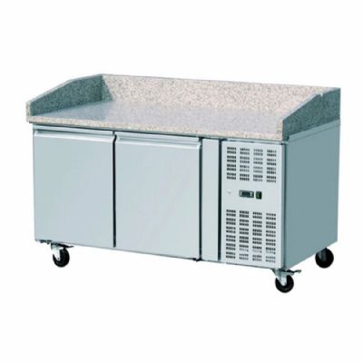 Meuble a pizza positif 2 portes avec granit au dessus - 390L Meuble a pizza positif 2 portes avec granit au dessus - 390L