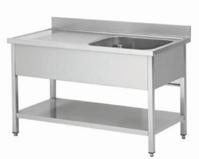 Plonge inox avec 1 bac à droite - 1200x700x850+100mm Plonge inox avec 1 bac à droite - 1200x700x850+100mm