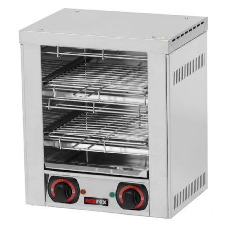 Toaster salamandre équipé de 4 pinces et doté de 2 grilles pour grillades Toaster salamandre équipé de 4 pinces et doté de 2 grilles pour grillades