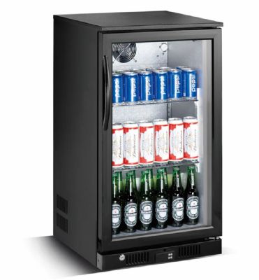 Arriere de bar noir 1 porte vitrée battante - 138L Arriere de bar noir 1 porte vitrée battante - 138L