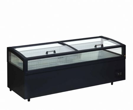 Réfrigérateur convertible en congélateur de supermarché avec 2 couvercles coulissants - 860 L Réfrigérateur convertible en congélateur de supermarché avec 2 couvercles coulissants - 860 L