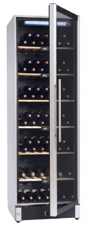 Cave à vins de vieillissement professionnelle 1 porte vitrée gris - 195 bouteilles Cave à vins de vieillissement professionnelle 1 porte vitrée gris - 195 bouteilles