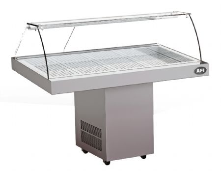 Armoire réfrigérée pour poissons vitre bombée - avec froid statique 940x900x1200mm Armoire réfrigérée pour poissons vitre bombée - avec froid statique 940x900x1200mm