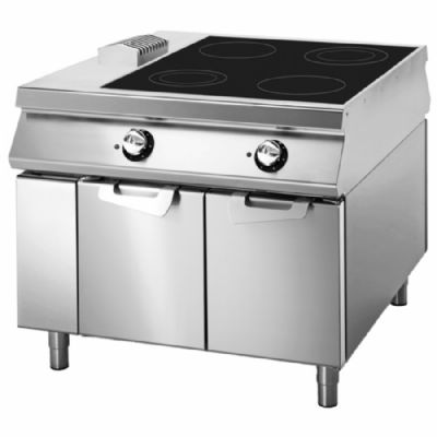 Plaque induction triphasé sur coffre avec portes avec 4 zones de cuisson puissance 20 kW Plaque induction triphasé sur coffre avec portes avec 4 zones de cuisson puissance 20 kW