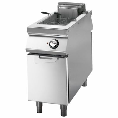 Friteuse électrique 13 litres sur armoire avec portes - 12 kW Friteuse électrique 13 litres sur armoire avec portes - 12 kW