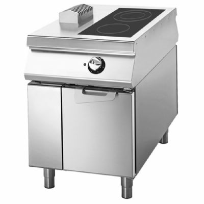 Plaque induction triphasé sur coffre avec portes avec 2 foyers diamètre 280 mm Plaque induction triphasé sur coffre avec portes avec 2 foyers diamètre 280 mm