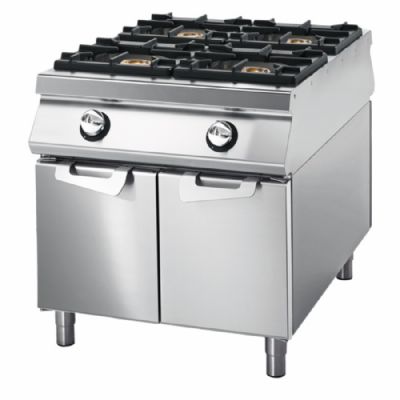 Cuisinière gaz sur coffre avec portes avec 4 foyers puissance 26 kW Cuisinière gaz sur coffre avec portes avec 4 foyers puissance 26 kW