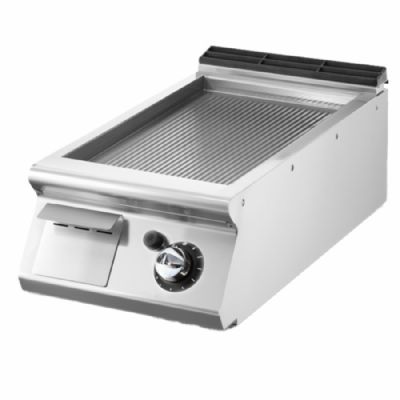 Plancha gaz inox surface nervurée à poser format 335x530 mm Plancha gaz inox surface nervurée à poser format 335x530 mm