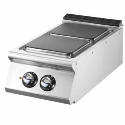 Cuisinière électrique de table 2 foyers fonte triphasée puissance 5,2 kW Cuisinière électrique de table 2 foyers fonte triphasée puissance 5,2 kW