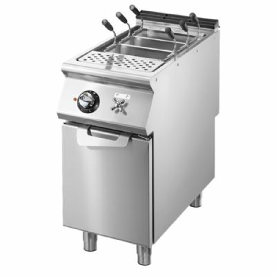 Cuiseur à pâtes électrique en inox sur meuble avec 1 cuve GN 1/1 40 L Cuiseur à pâtes électrique en inox sur meuble avec 1 cuve GN 1/1 40 L