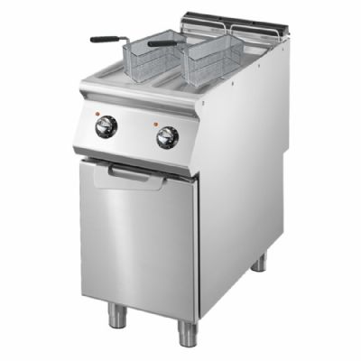 Friteuse électrique sur table inox commandes manuelles avec 2x8 L puissance 14 kW Friteuse électrique sur table inox commandes manuelles avec 2x8 L puissance 14 kW