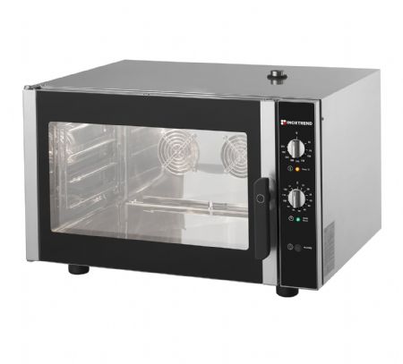 Four mixte professionnel à injection directe avec commandes mécaniques 4 niveaux GN 1/1 (ou 600x400mm) - 6,5kW Four mixte professionnel à injection directe avec commandes mécaniques 4 niveaux GN 1/1 (ou 600x400mm) - 6,5kW