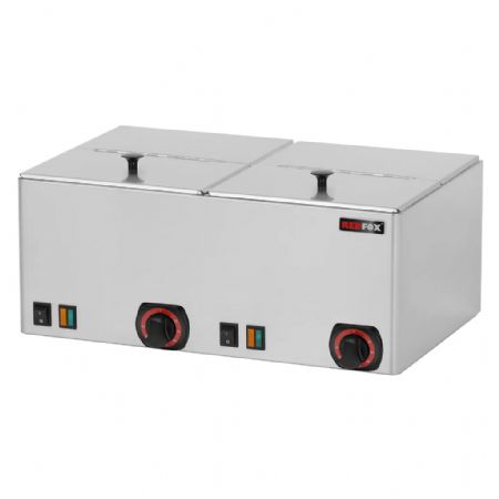 Chauffe charcuterie avec capots basculants pour 2x bacs GN 1/2 hauteur - 2,0 kW Chauffe charcuterie avec capots basculants pour 2x bacs GN 1/2 hauteur - 2,0 kW