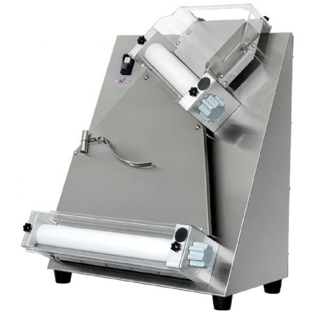 Laminoir à pizza en acier inox de 2 rouleaux diamètre 40 cm moteur - 0,45 kW Laminoir à pizza en acier inox de 2 rouleaux diamètre 40 cm moteur - 0,45 kW