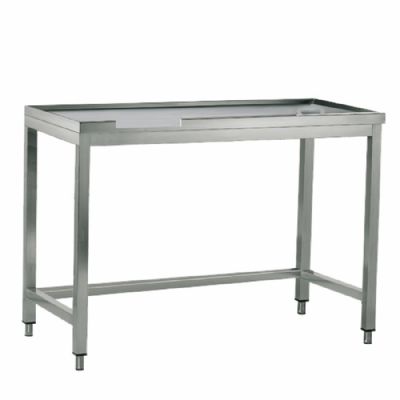 Table de triage droite avec évidement pour machines sortie gauche 800 x 1600 x 870 mm Table de triage droite avec évidement pour machines sortie gauche 800 x 1600 x 870 mm