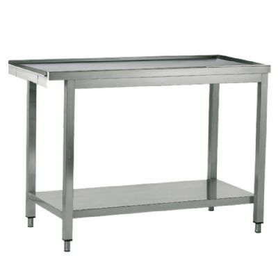 Table d’entrée ou de sortie inox pour lave-vaisselle à capot avec l=1500 mm Table d’entrée ou de sortie inox pour lave-vaisselle à capot avec l=1500 mm