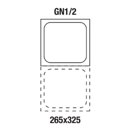 Bac gastro inox GN 1/2  h100 mm