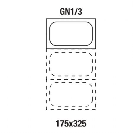 Bac gastro inox GN 1/3  h100 mm