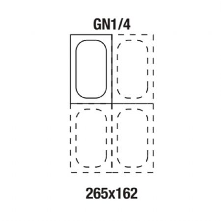 Bac gastro inox GN 1/4  h100 mm