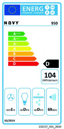 Hotte aspirante jusqu' 700 m3/h - 1000x520x170 mm