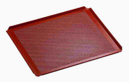 Plaque perfore aluminium rouge - 355x325x10 mm