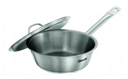 Sauteuse inox avec couvercle - intrieur 145-200 x h65 mm - 410x220x110 mm