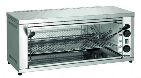 Salamandre professionnelle triphase rglable en hauteur avec 2 zones - 4,4 kW - 880x550x390 mm