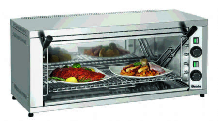 Salamandre professionnelle triphase rglable en hauteur avec 2 zones - 4,4 kW - 880x550x390 mm