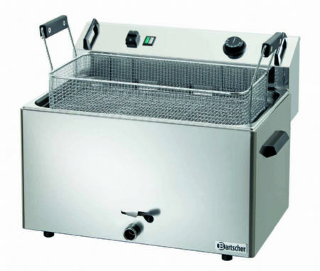 Friteuse  beignets professionnelle triphase  poser avec 1 cuve de 16 litres - 560x470x400 mm