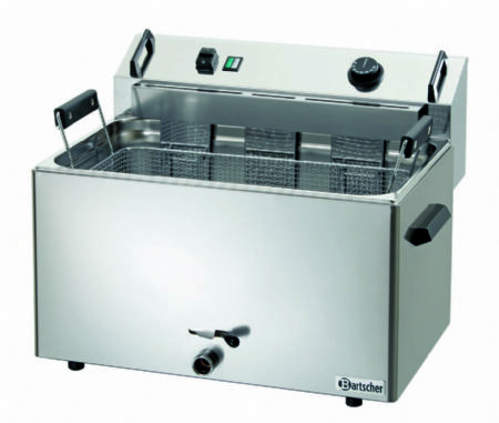 Friteuse  beignets professionnelle triphase  poser avec 1 cuve de 16 litres - 560x470x400 mm