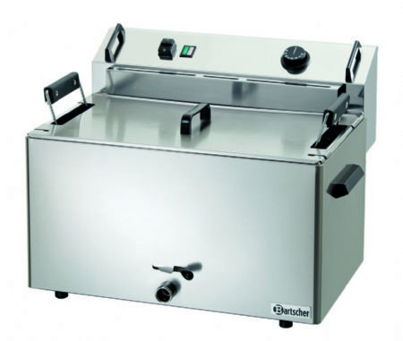 Friteuse  beignets professionnelle triphase  poser avec 1 cuve de 16 litres - 560x470x400 mm