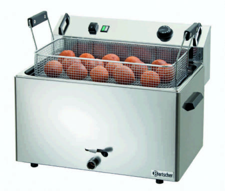 Friteuse  beignets professionnelle triphase  poser avec 1 cuve de 16 litres - 560x470x400 mm