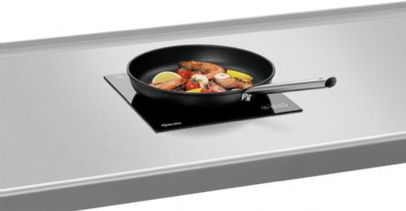 Plaque  induction noire avec 1 zone de cuisson - 320x340x98 mm