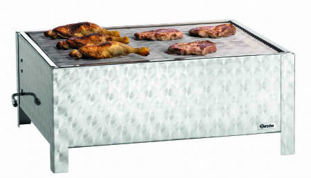 Grill de table gaz avec 3 brleurs - 685x540x275 mm